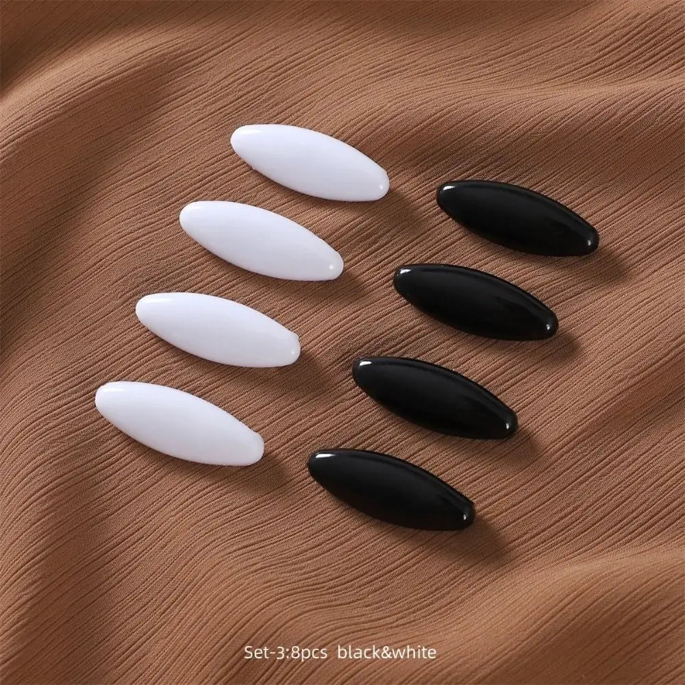 New 8pcs/set New Solid Color Plastic Brooch Needle Elegantly Scarf Accessory Safety Pin Fix Scarf Hijab Brooch