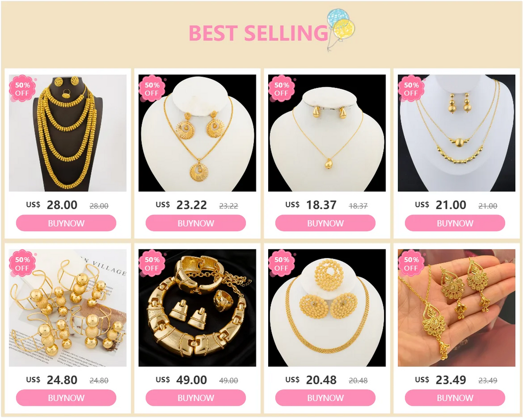 Ladies' Fashion Jewelry Set Necklace Earrings and Pendant Set Wedding Party Gift Fashion Accessories