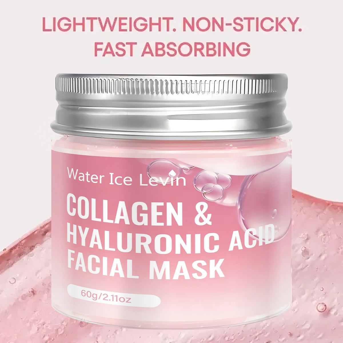 Collagen & Hyaluronic Acid Facial Mask – Firming Moisturizing Face Mask with Niacinamide, Anti Aging Skin Care – 60g