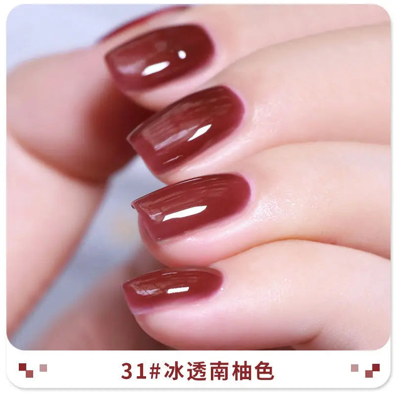 Nail Polish Female Lasting No Bake Can Not Peel Classic Show White Cherry Red Pearl White Transparent Nude Color