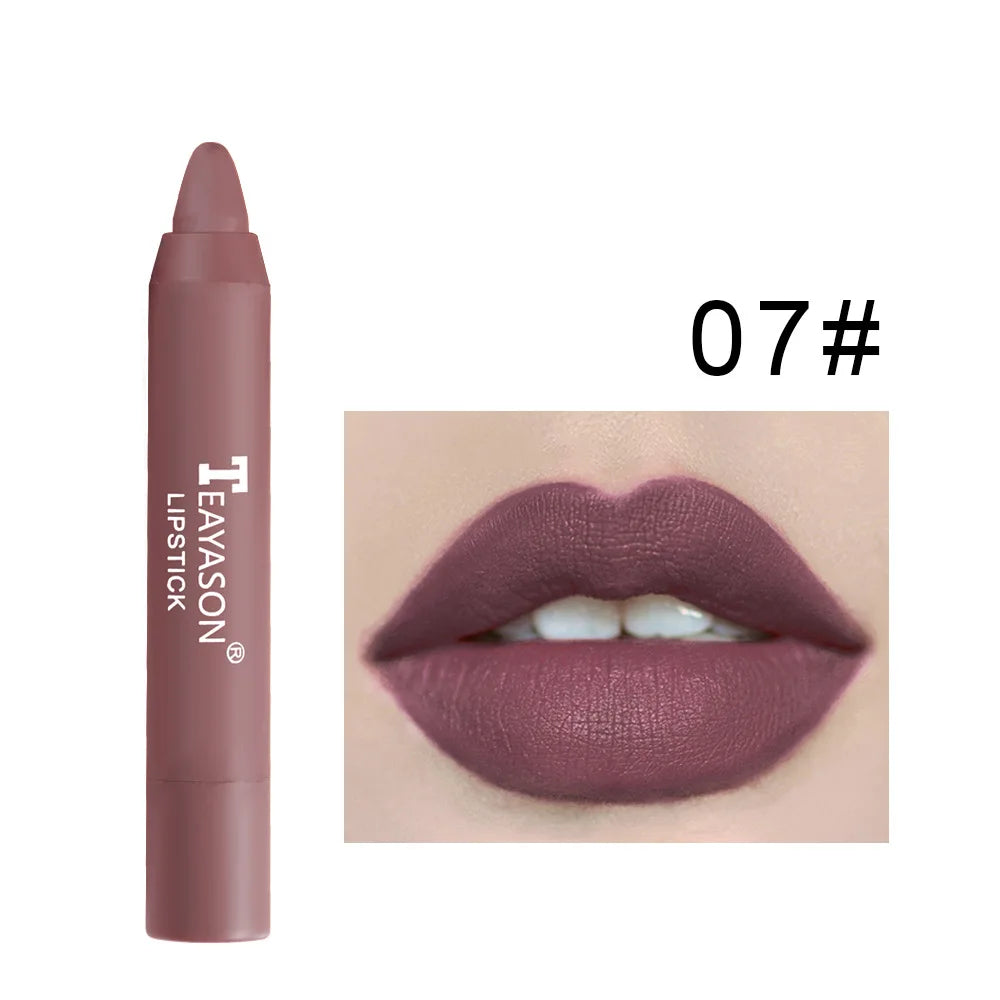 Matte Lipstick Easy Coloring Non-Stick Cup Long-Lasting Comfortable Wear Lip Makeup for Women