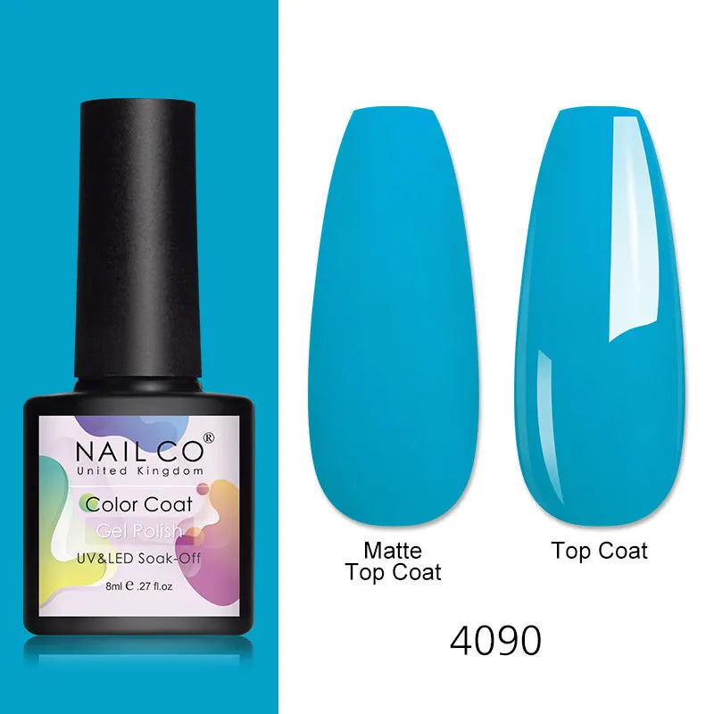 NAILCO 8ml Pink Red Colors Gel Nail Polish Nail Art Varnishes Gel Lacquer Coat LED Nails Manicure Design UV Gel Varnish Soak Off