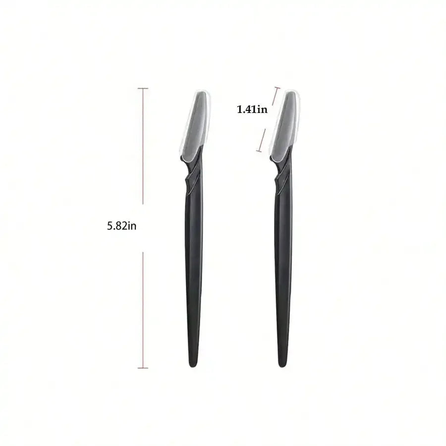 6/12pcs Eyebrow Razor Shaper Shavers Trimmers For Women And Men Face Hair Removers Multipurpose Exfoliating Face Razor Black