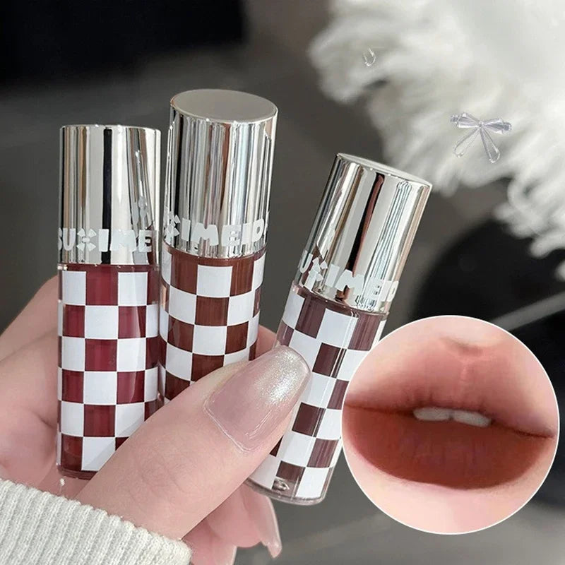 Matte Lipstick Punk Dark Red Lip Gloss Waterproof Lasting Smoky Nude Purple Matte Lipstick Natural Chocolates Lip Tint Makeup