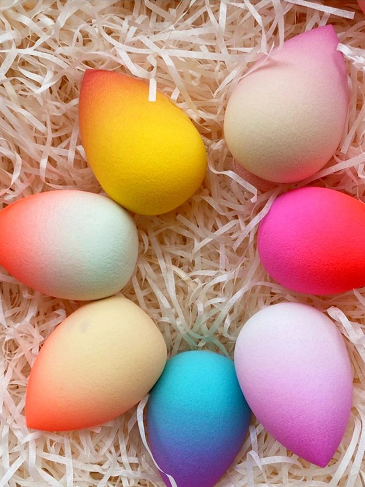 5 Pack Ombre Makeup Sponges Beauty Sponge Blender - Soft Makeup Sponge Blender for Wet and Dry