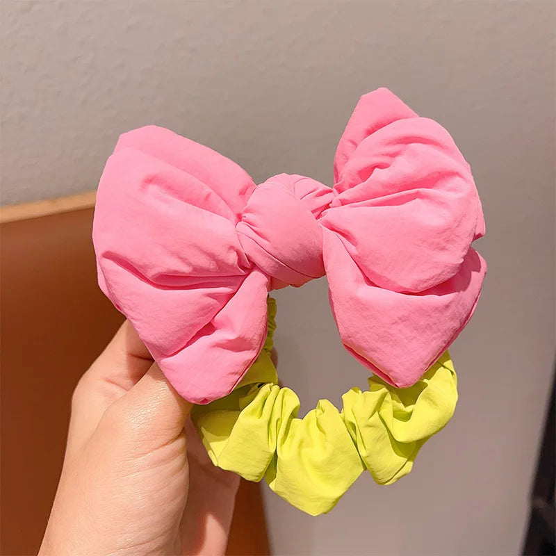 Women's Hair Scrunchies Bow Bells Cute girls Sweet Kawaii Hair Ties Fashionable Dopamine Verstaile Hair Accessories Children