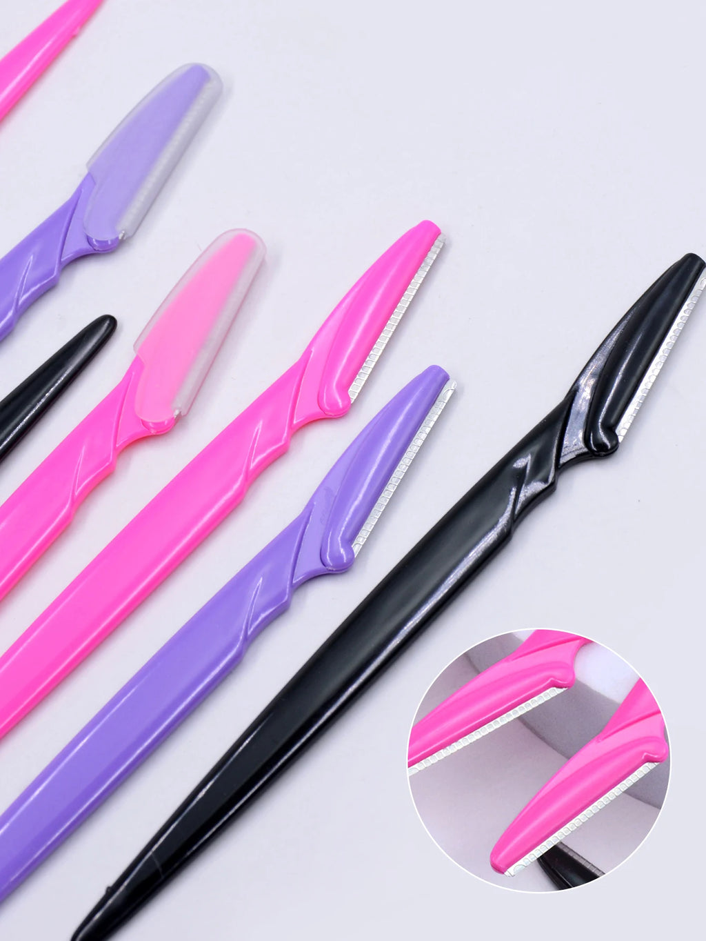 10/30/40Pcs Eyebrow Razor Facial Razor for Women Multipurpose Exfoliating Dermaplaning Tools with Precision Cover Safety Beauty