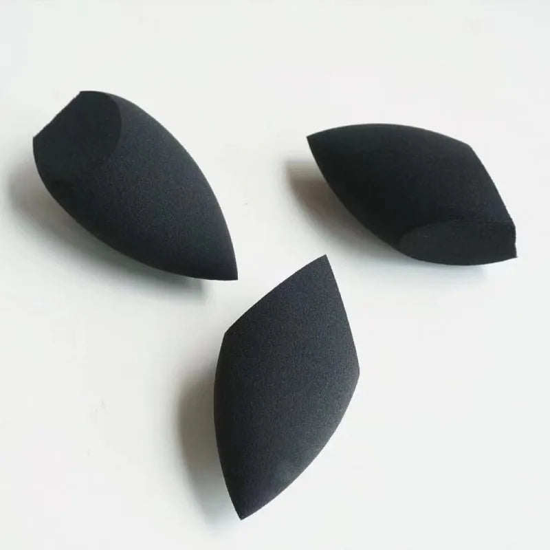 3 PCS Beauty Blender  Foundation Makeup Sponge  - Black Shape , Reusable Makeup Applicator