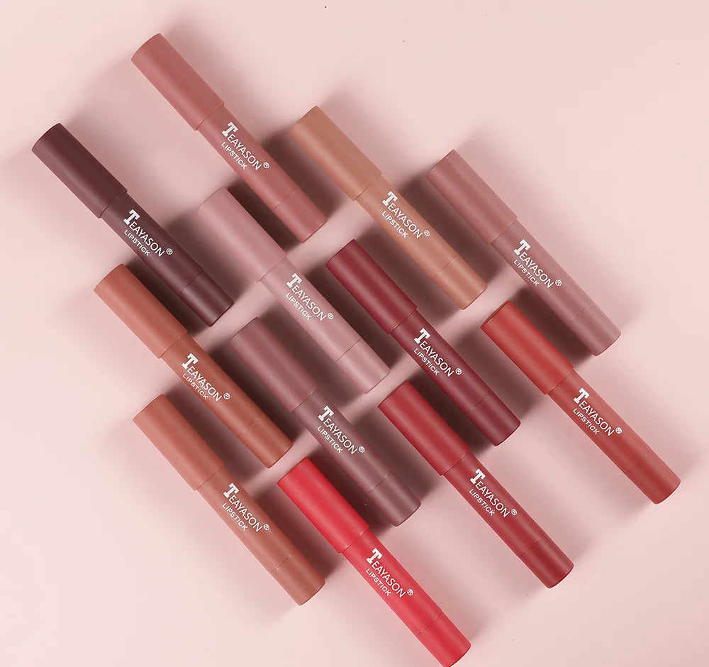 Matte Lipstick Easy Coloring Non-Stick Cup Long-Lasting Comfortable Wear Lip Makeup for Women