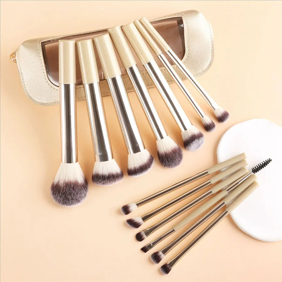 13PCS Makeup Brush Set Foundation Concealer Powder Eyeshadow Blush Brush Kabuki Blending Cosmetic Beauty Tool for Face