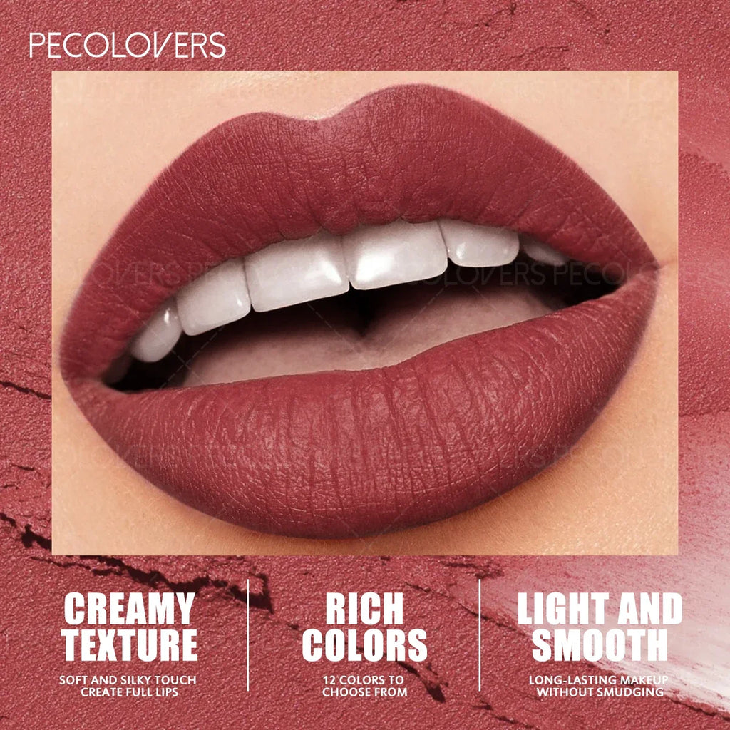 [1PC Matte Lipstick, Nude Natural] Waterproof & Sweatproof - Daily Makeup & Date Makeup, Perfect Valentine's Day Gift