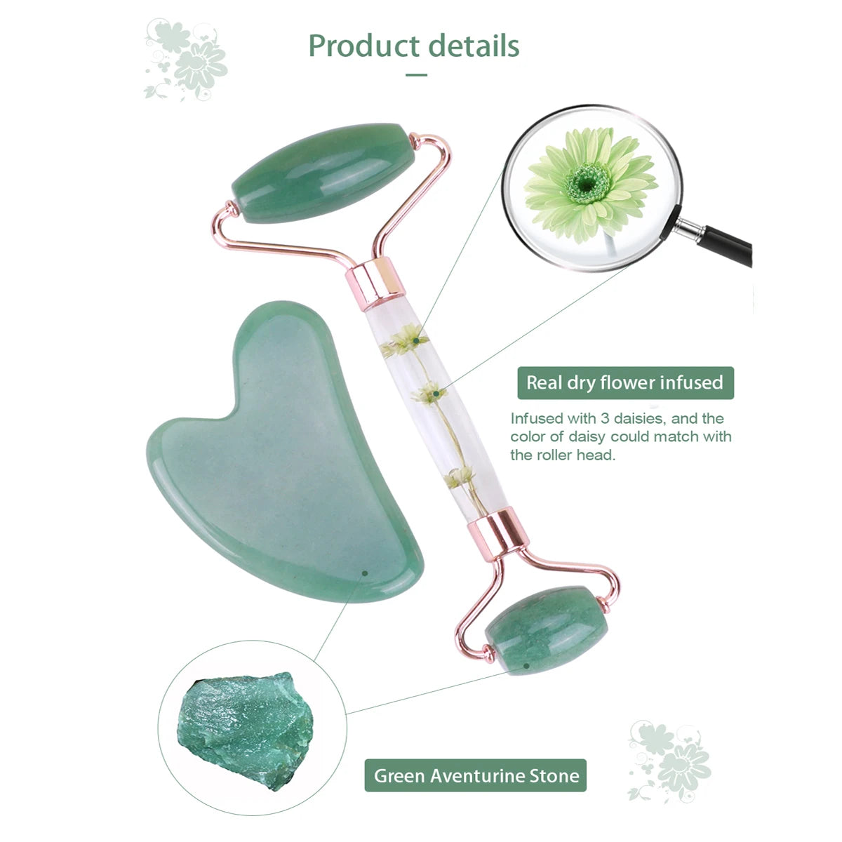 Gua Sha&Jade Roller Set Natural Jade Massager For Face Neck Body Care Beauty Health Skin Care Tools Facial Slim Lift Scraping