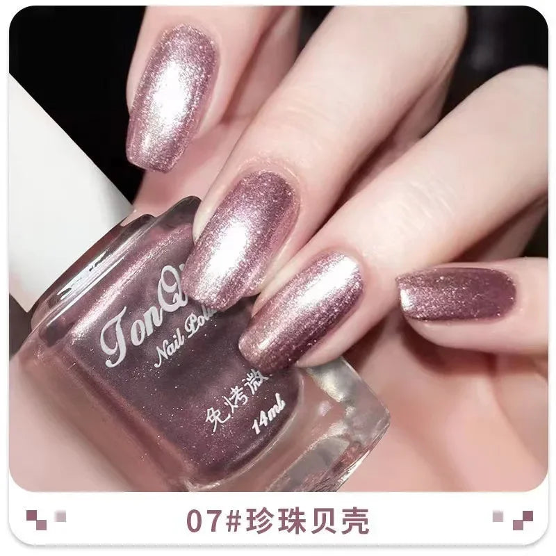 Nail Polish Female Lasting No Bake Can Not Peel Classic Show White Cherry Red Pearl White Transparent Nude Color