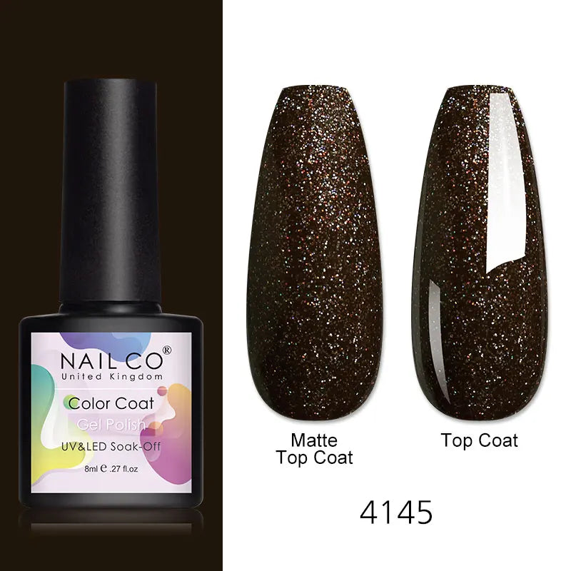 NAILCO 8ml Pink Red Colors Gel Nail Polish Nail Art Varnishes Gel Lacquer Coat LED Nails Manicure Design UV Gel Varnish Soak Off