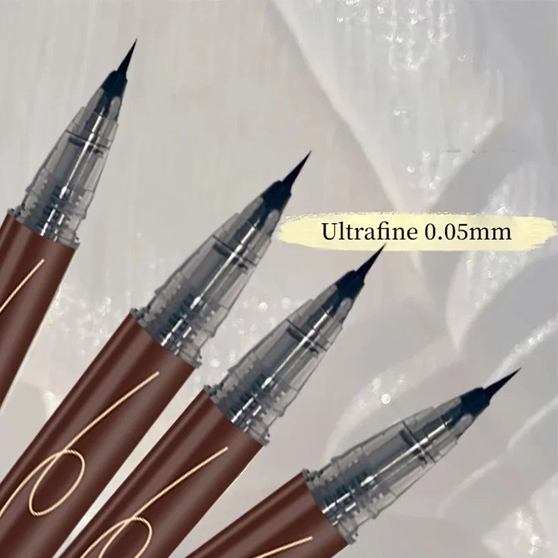Ultra-fine ultra-fine eyebrow pencil waterproof professional sweat-proof liquid eyeliner Eyebrow dual-purpose durable makeup art