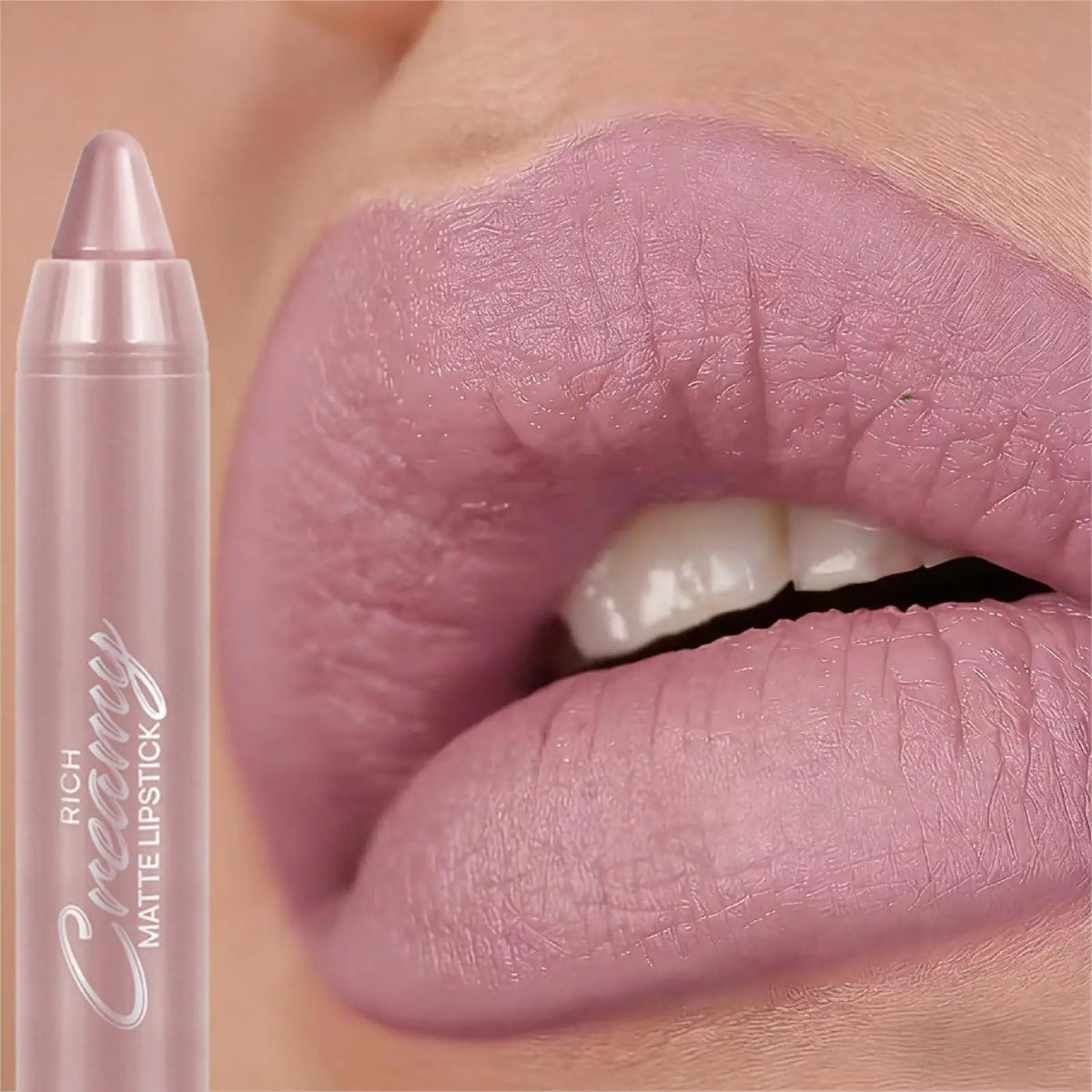 [1PC Matte Lipstick, Nude Natural] Waterproof & Sweatproof - Daily Makeup & Date Makeup, Perfect Valentine's Day Gift