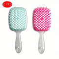 2pcs/set Detangling Hair Brush - Anti-Static Scalp Massaging Hollow Out Design Easy Detangling Wet or Dry Use DIY StylingTools