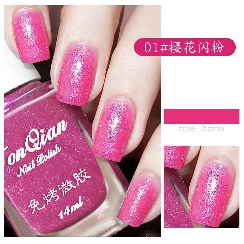Nail Polish Female Lasting No Bake Can Not Peel Classic Show White Cherry Red Pearl White Transparent Nude Color
