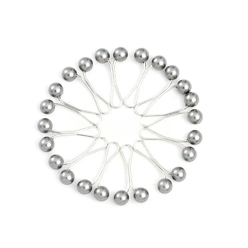 12pcs Women Hijab Pins Clips Set Cute Scarf Clip Pearl Brooch Pins, Headscarf Shawl Scarf Muslim Hijab Scarf Clips Safety Pins