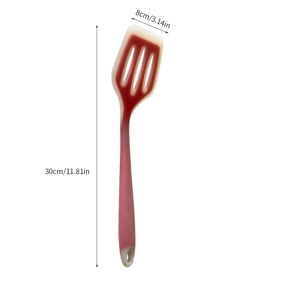 Color Silicone Kitchen Ware Non-stick Set Cooking Utensils Tools Egg Fish Frying Pan Scoop Fried Shovel Spatula Cooking Utensils