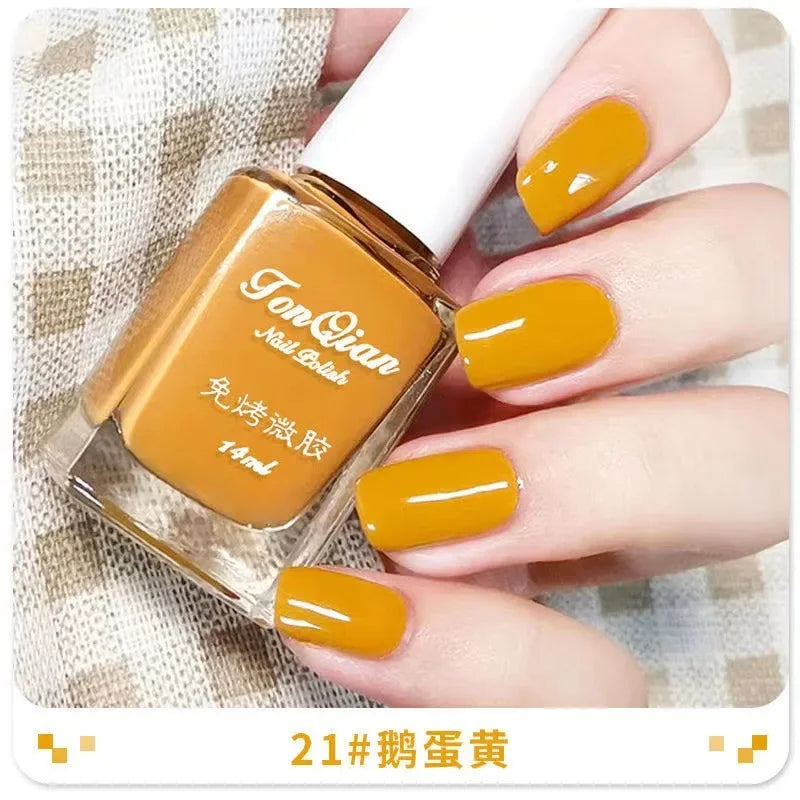 Nail Polish Female Lasting No Bake Can Not Peel Classic Show White Cherry Red Pearl White Transparent Nude Color