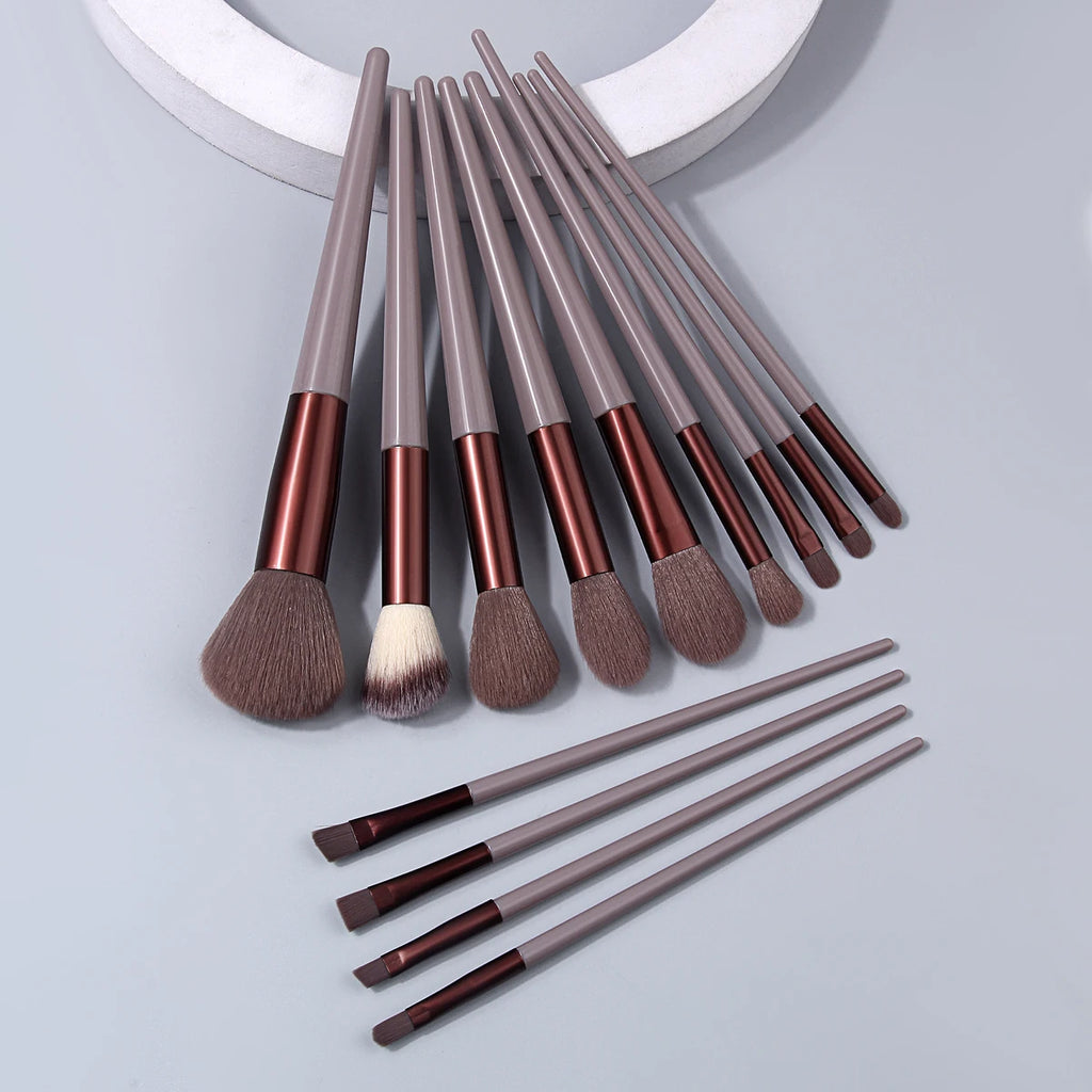 13PCS Professional Makeup Brush Set,for Foundation, Eyeshadow,Concealer&Blush,Complete Cosmetic Tool Kit for Beginners&Daily