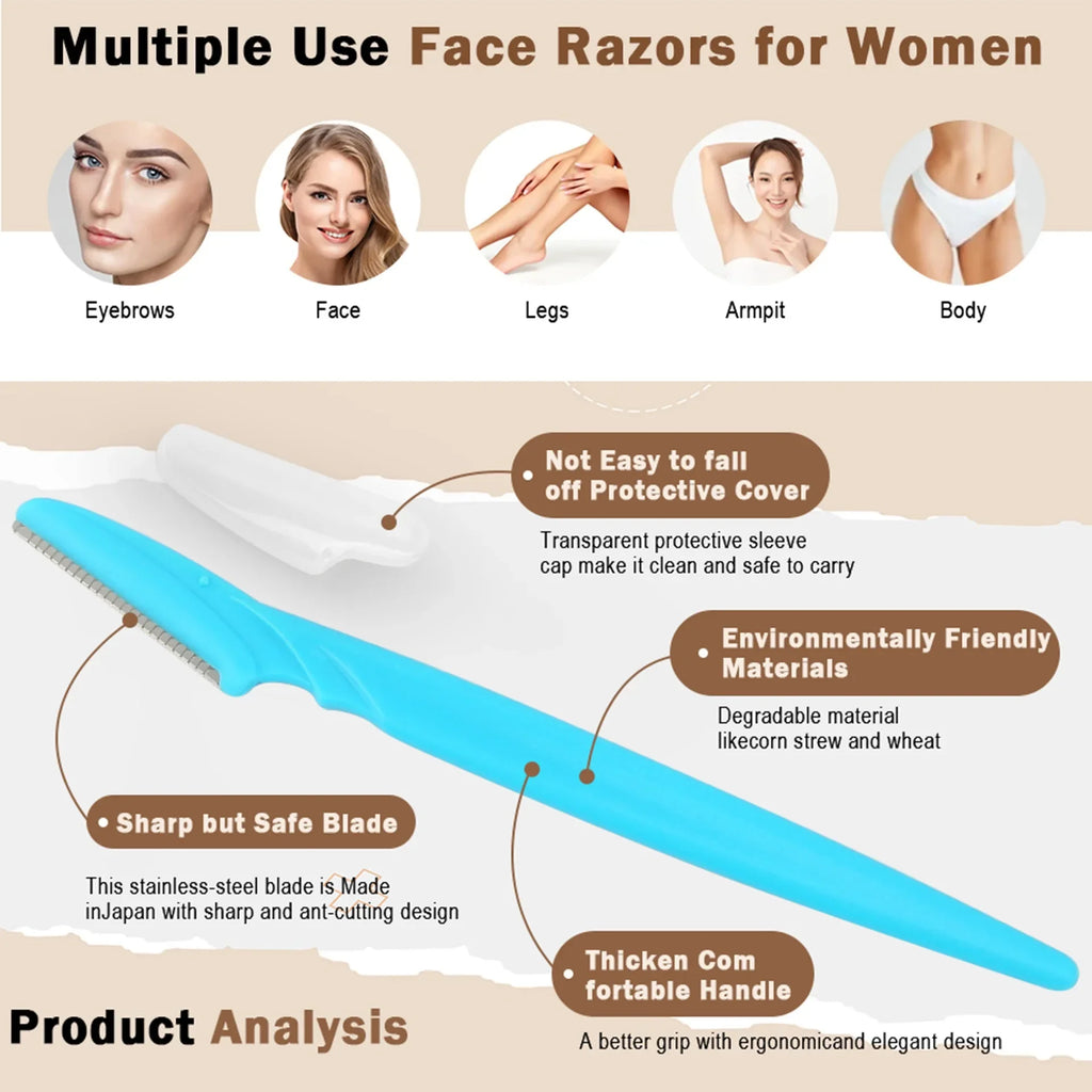 5/10/30/40pcs Eyebrow Razors Kit Facial Eye Brow Trimmer Multifunction Facial Hair Removal Tool with Container Safety Beauty