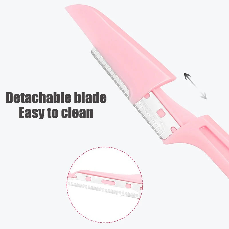 Face Razor Eyebrow Trimmer Ladies Eyebrow Knife Facial Shaver Blades Hair Remover For Women Professional Beauty Tools