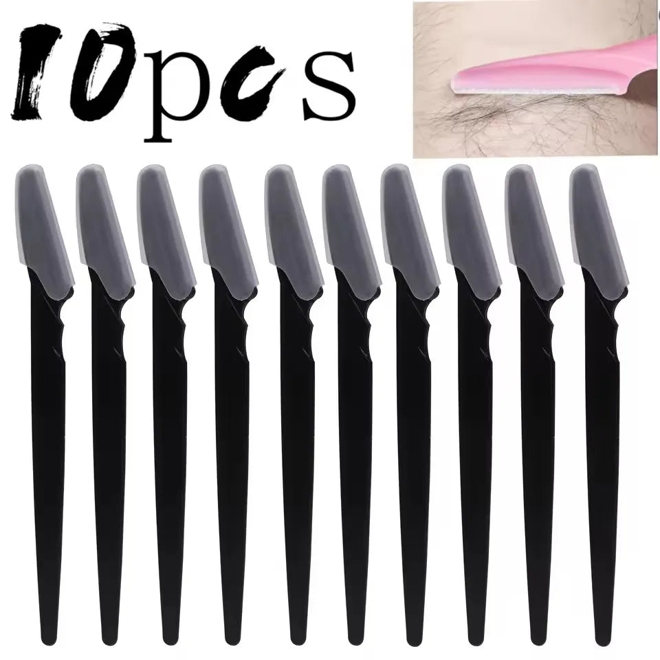 5/10/30/40pcs Eyebrow Razors Kit Facial Eye Brow Trimmer Multifunction Facial Hair Removal Tool with Container Safety Beauty