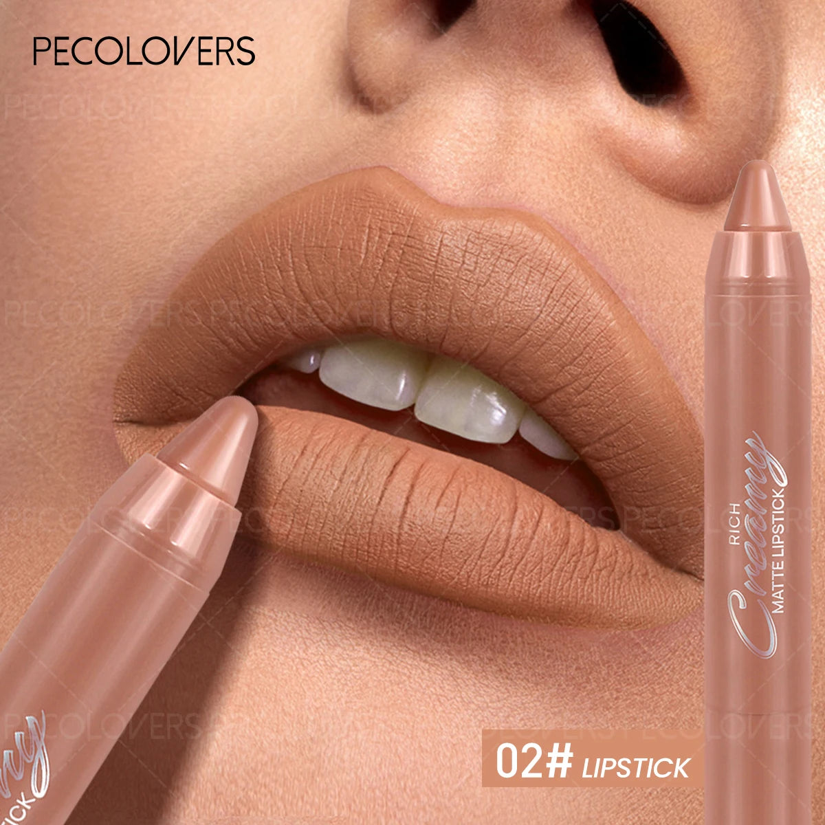 [1PC Matte Lipstick, Nude Natural] Waterproof & Sweatproof - Daily Makeup & Date Makeup, Perfect Valentine's Day Gift