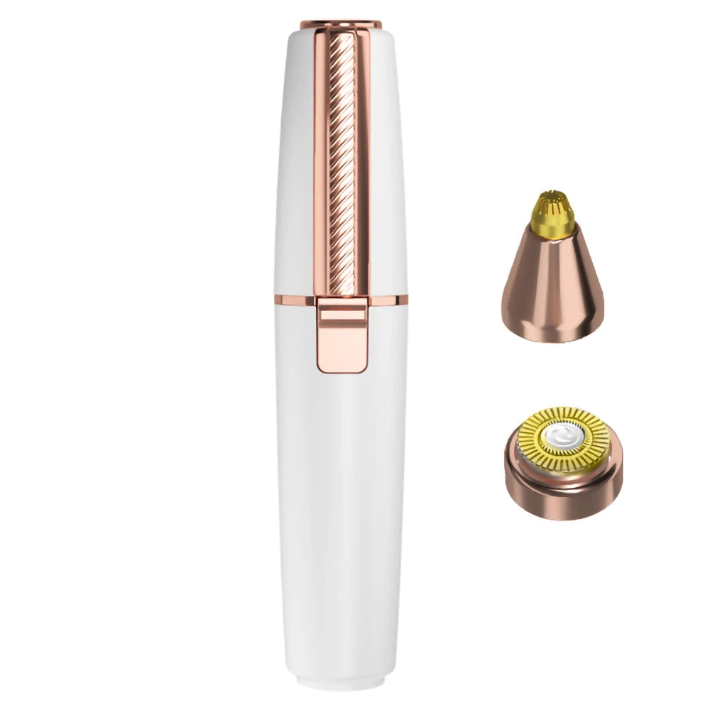 Eyebrow Trimmer, Hair Removal Device, 2 IN 1 Hair Removal Instrument, Mini Razor Painless Hair Remover with Built-in LED Light