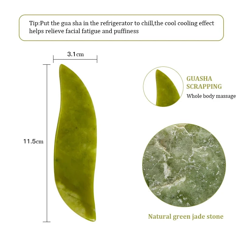 Natural Jade Guasha Scrapping Plate Massager for Face Gua Sha Face Massager Beauty Neck Skin Thin Lifting Wrinkle Remover
