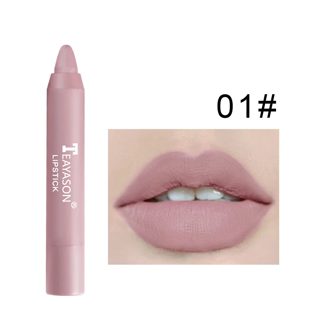Matte Lipstick Easy Coloring Non-Stick Cup Long-Lasting Comfortable Wear Lip Makeup for Women