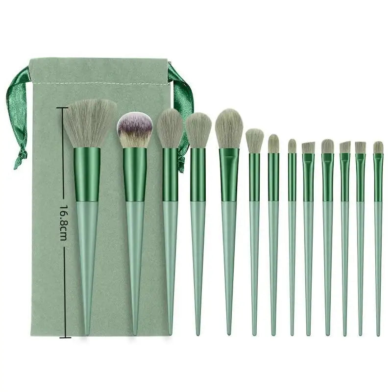 13 Pcs Professional Makeup Brush Set with Accessories for Combination Skin Soft Brushes Suitable for Beginners Beauty Kit