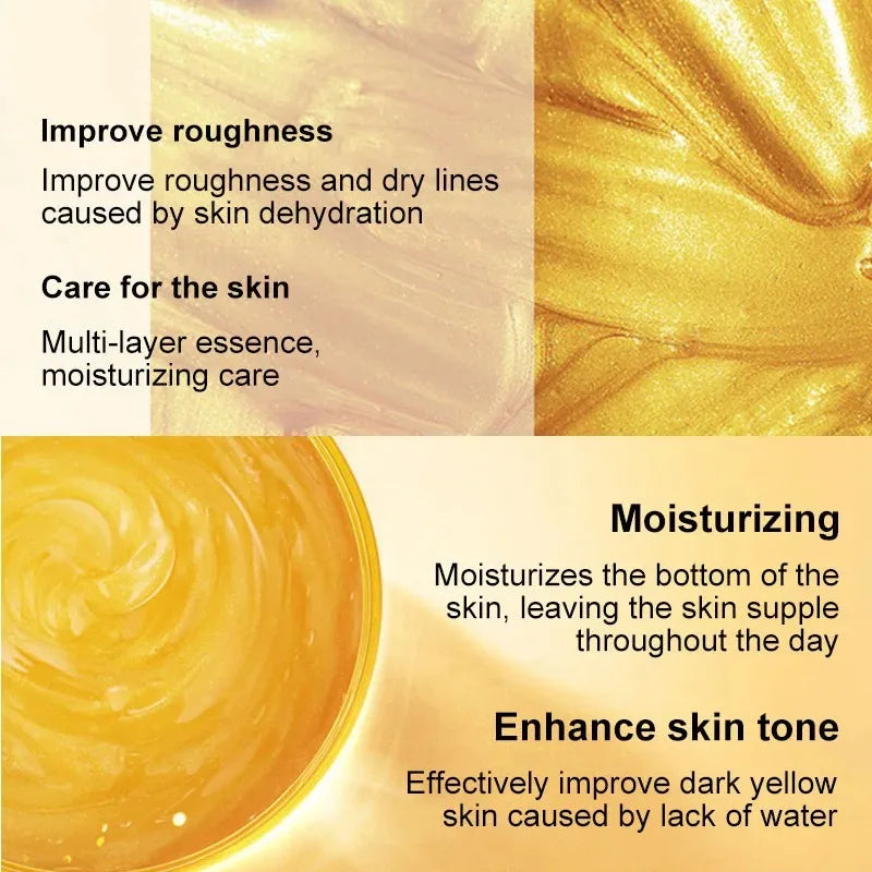 24K Gold Face Cream Collagen Anti Wrinkle Cream Whitening Mask Sleeping Hydrated Radiant Skin Firming Nourishing Face Care